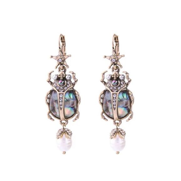 Beautiful Scarab Earrings - Picture 2 of 3